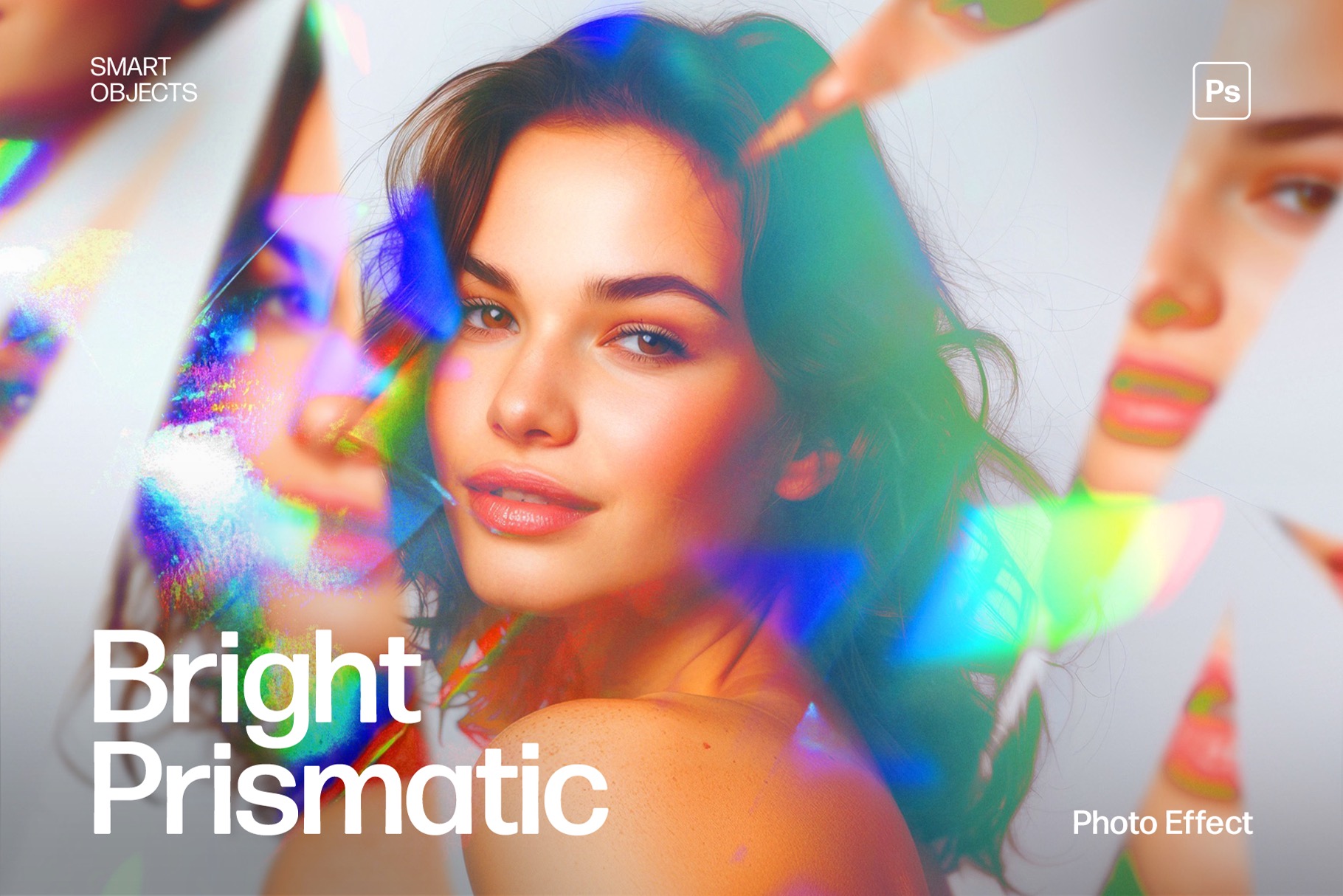 Prismatic Photo Effect Template in Photoshop PSD