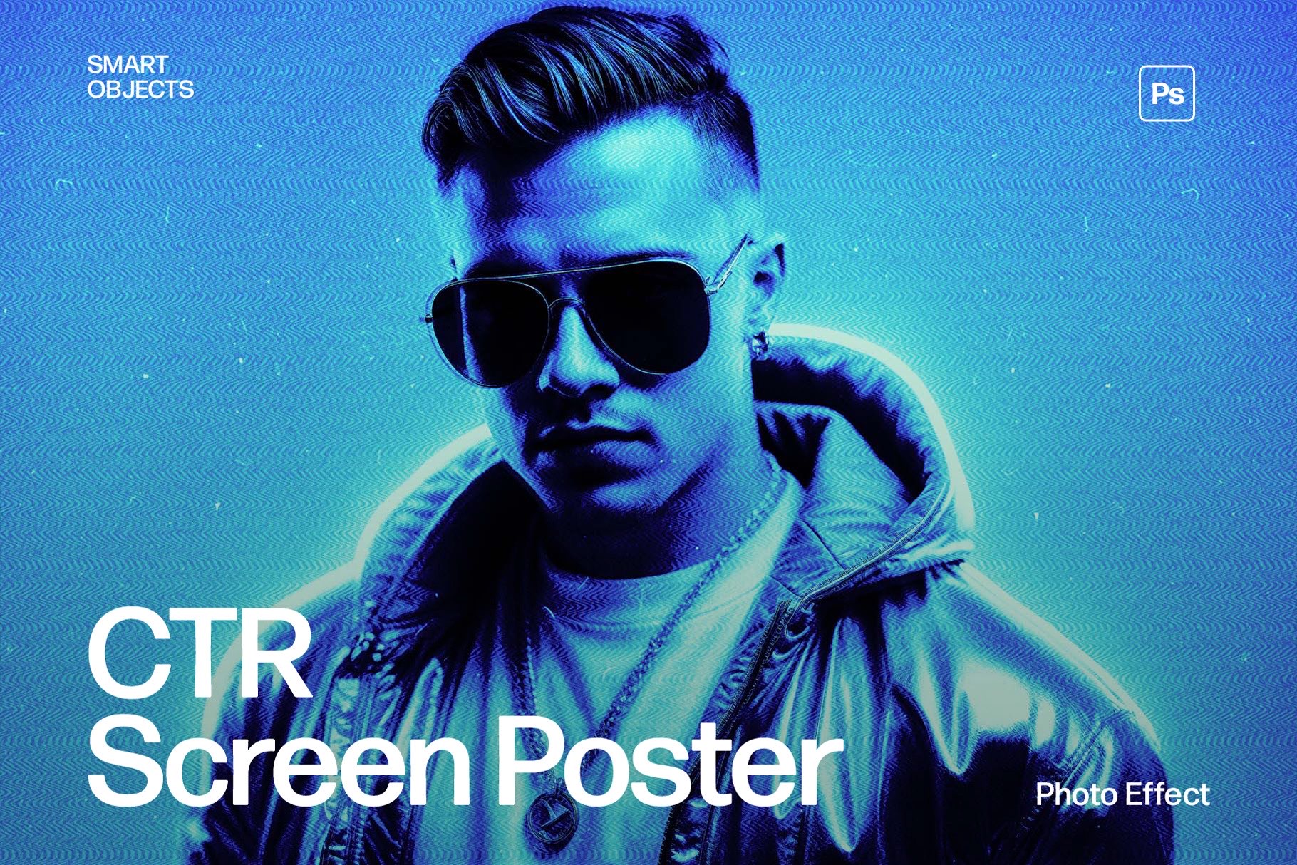 CRT Screen Poster Effect in Photoshop PSD