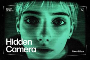 Hidden Camera Photo Effect Template in Photoshop PSD