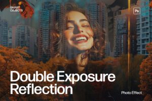 Double Exposure Reflection Photo Effect Template in Photoshop PSD