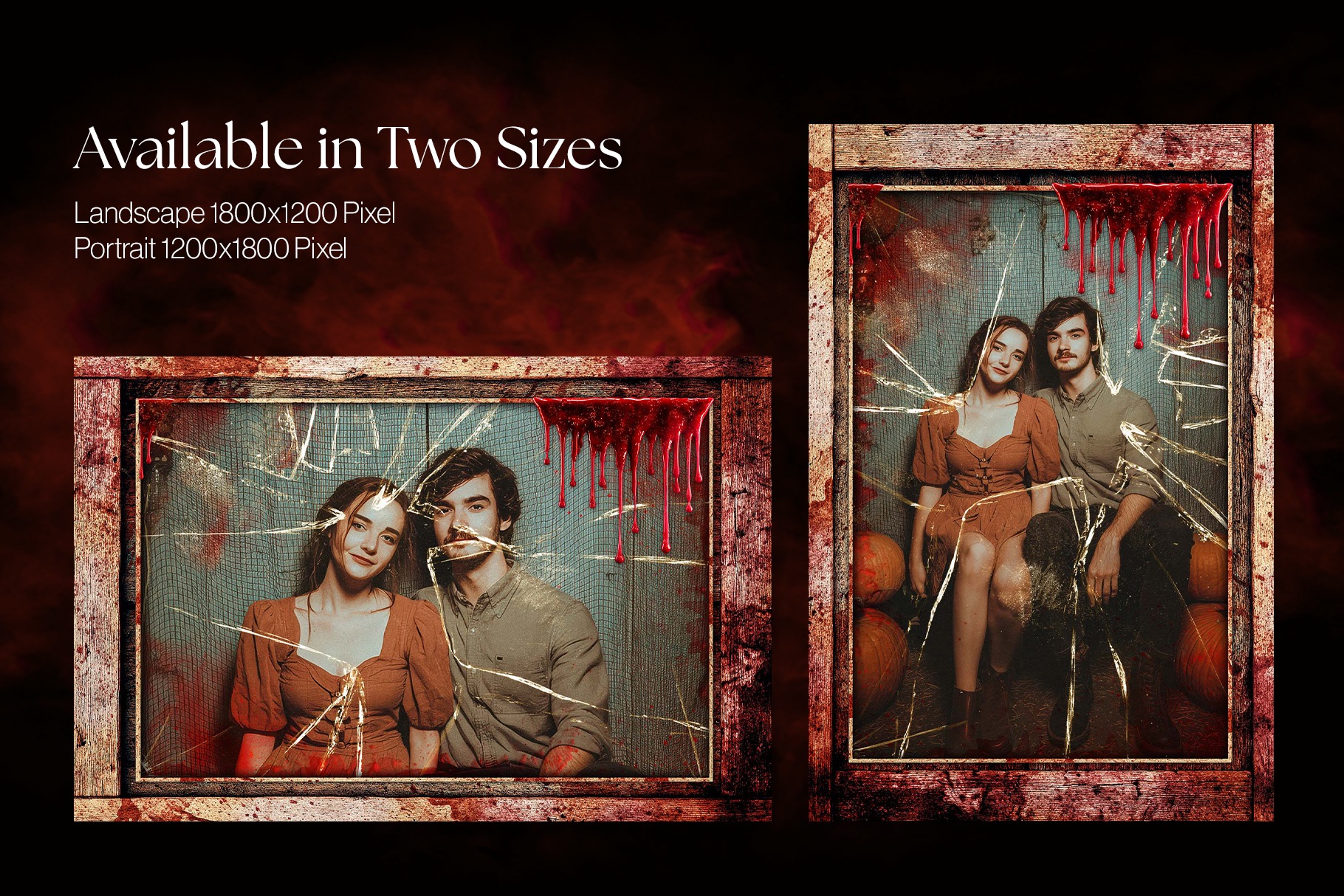 Halloween Photo Frame Flyer Template in Canva, Clipart PNG & Photoshop
