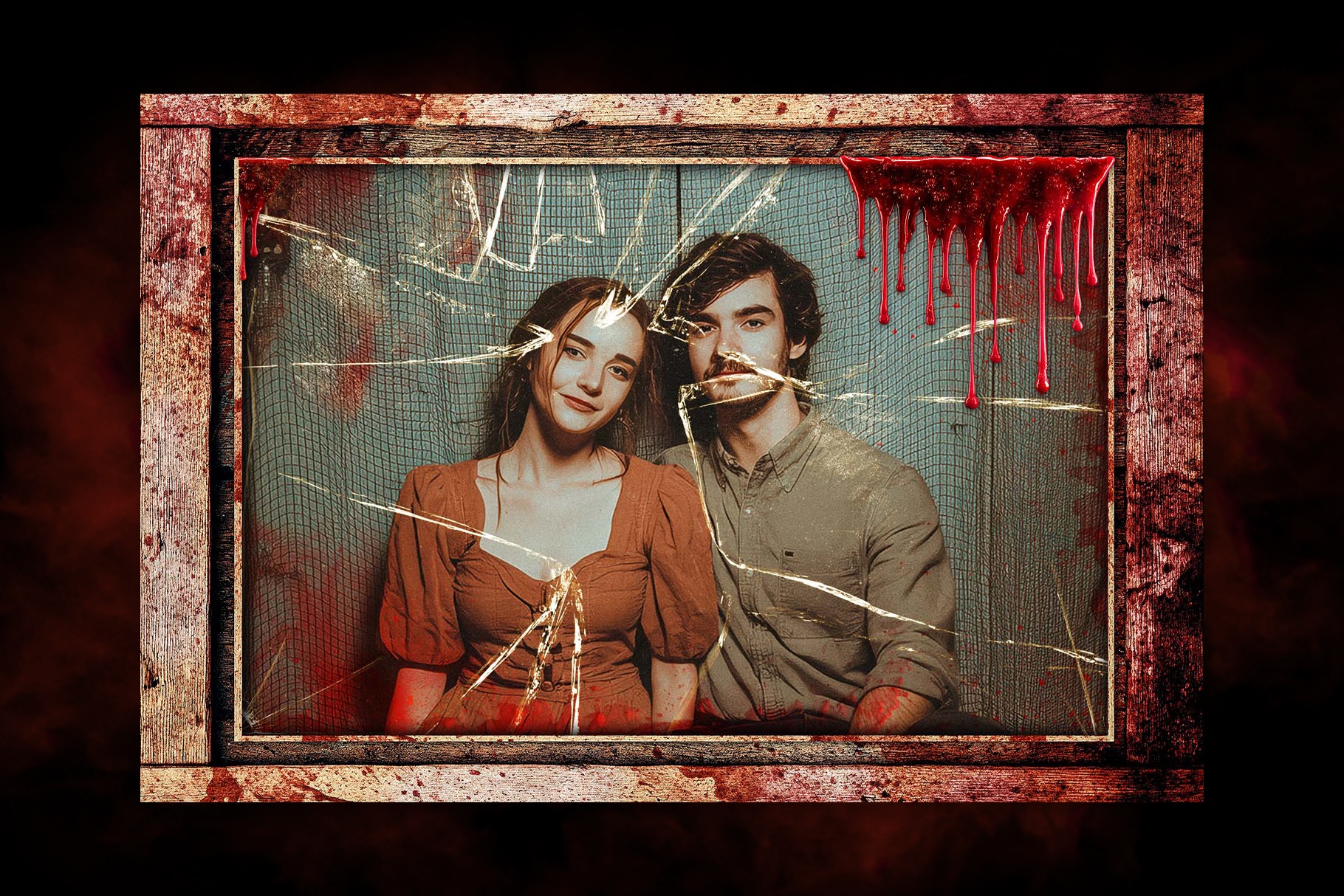 Halloween Photo Frame Flyer Template in Canva, Clipart PNG & Photoshop
