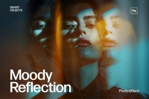 Moody Reflection Photo Effect Template in Photoshop PSD