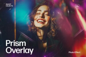 Prism Overlay Photo Effect Template in Photoshop PSD