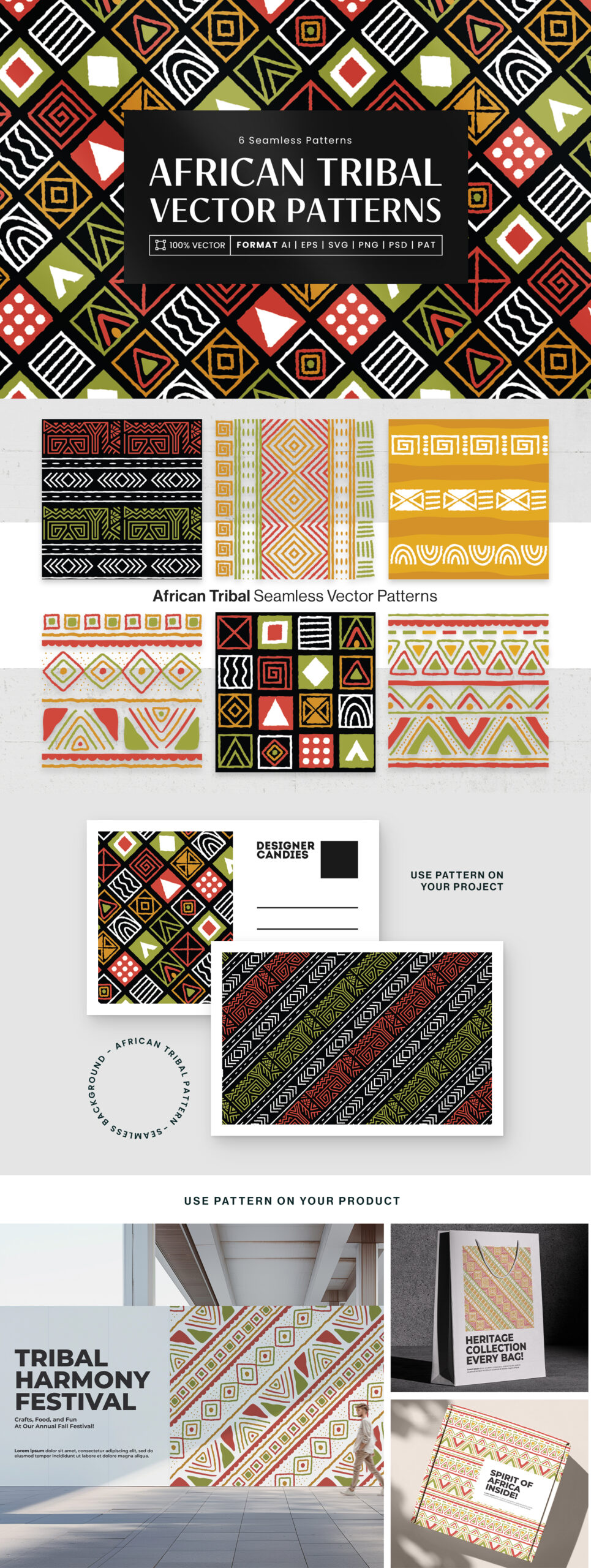 African Patterns in Clipart PNG, Patterns PAT, Photoshop PSD, Illustrator Ai, Vector EPS & SVG