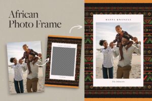 African Photo Frame Template in Canva, Photoshop PSD, Illustrator Ai & Vector EPS