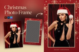 Christmas Photo Frame Template Vol 2