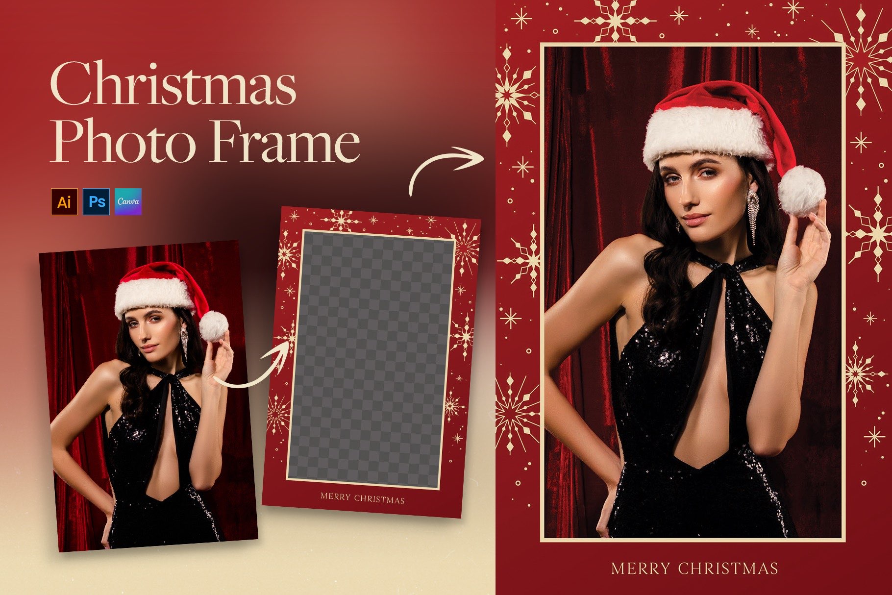Christmas Photo Frame Template Vol 2