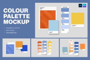 Color Palette Mockup Template in Canva and PSD