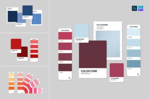 Color Palette Mockup Template in Canva and PSD