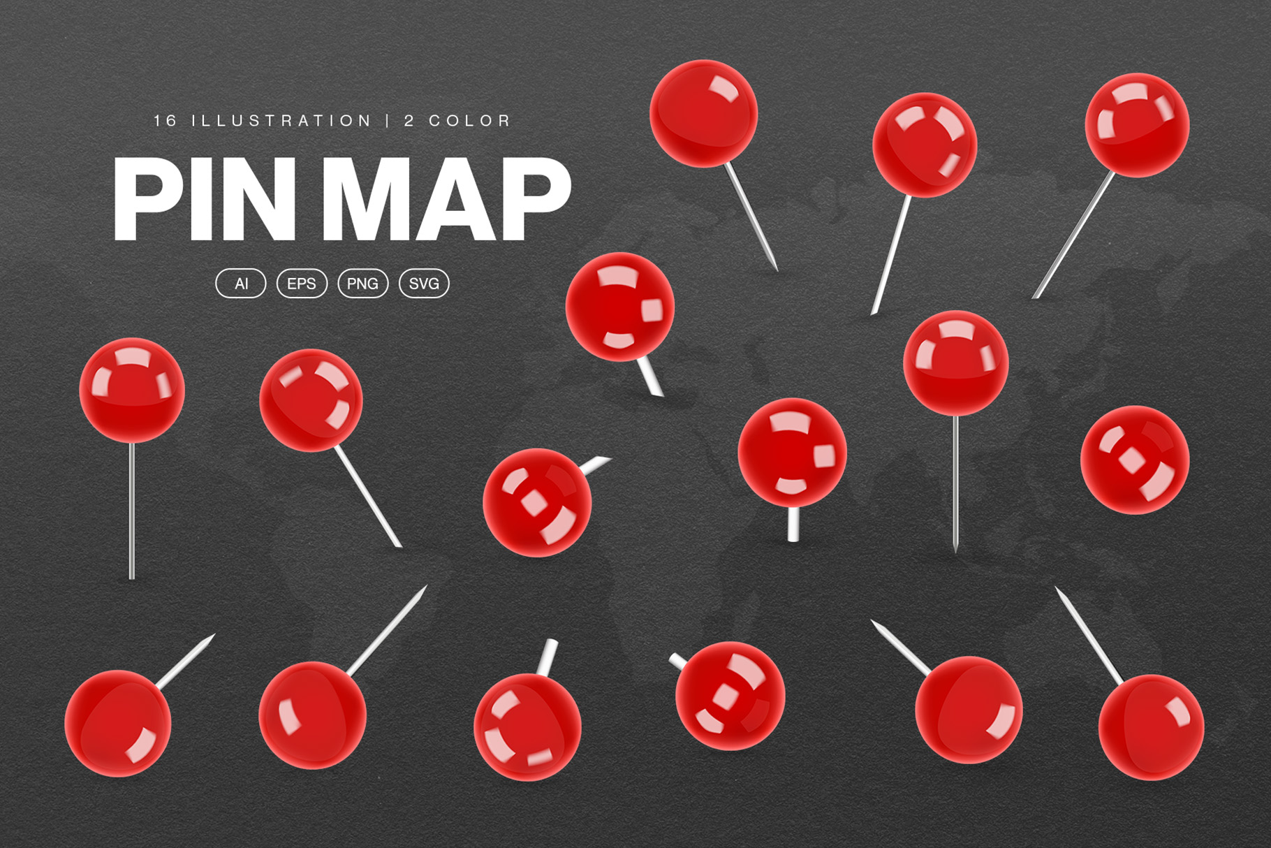 Map Pin Icons Set in PNG, AI, EPS and SVG
