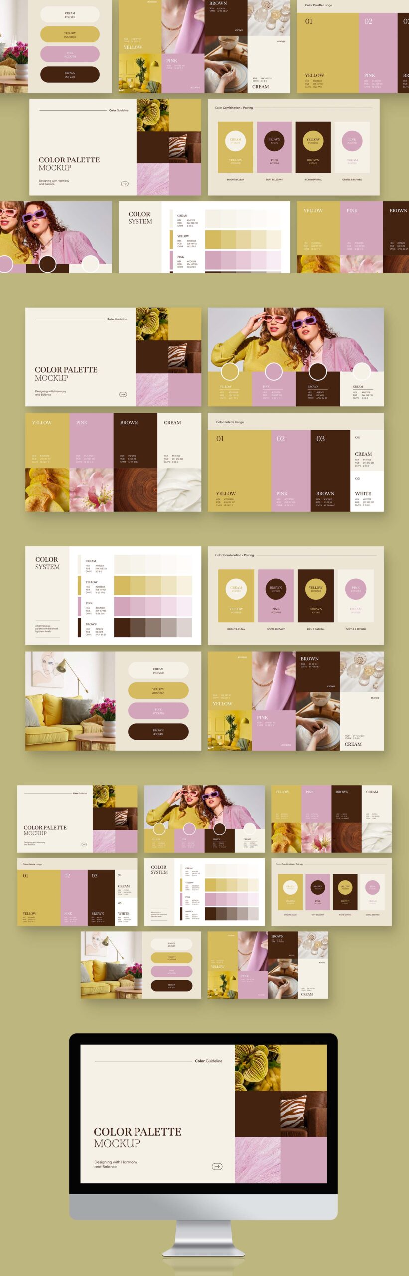 Color Palette Presentation Template in Canva, AI, IDML, INDD, PSD and EPS