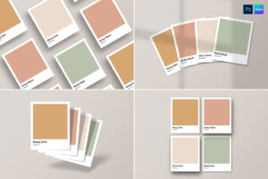 Color Swatch Pantone Mockup Template in Canva and PSD